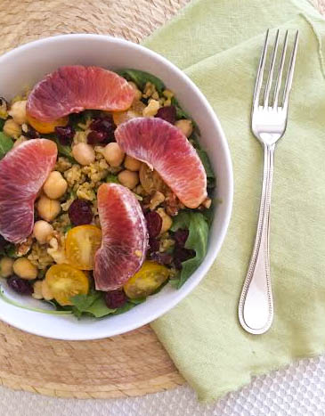 Blood Orange & Freekeh Salad - Recipe by Julie @ RDelicious Kitchen @rdkitchen
