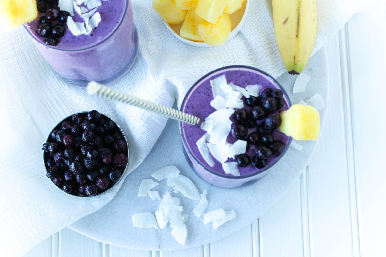 Tropical Wild Blueberry Smoothie via RDelicious Kitchen @rdkitchen