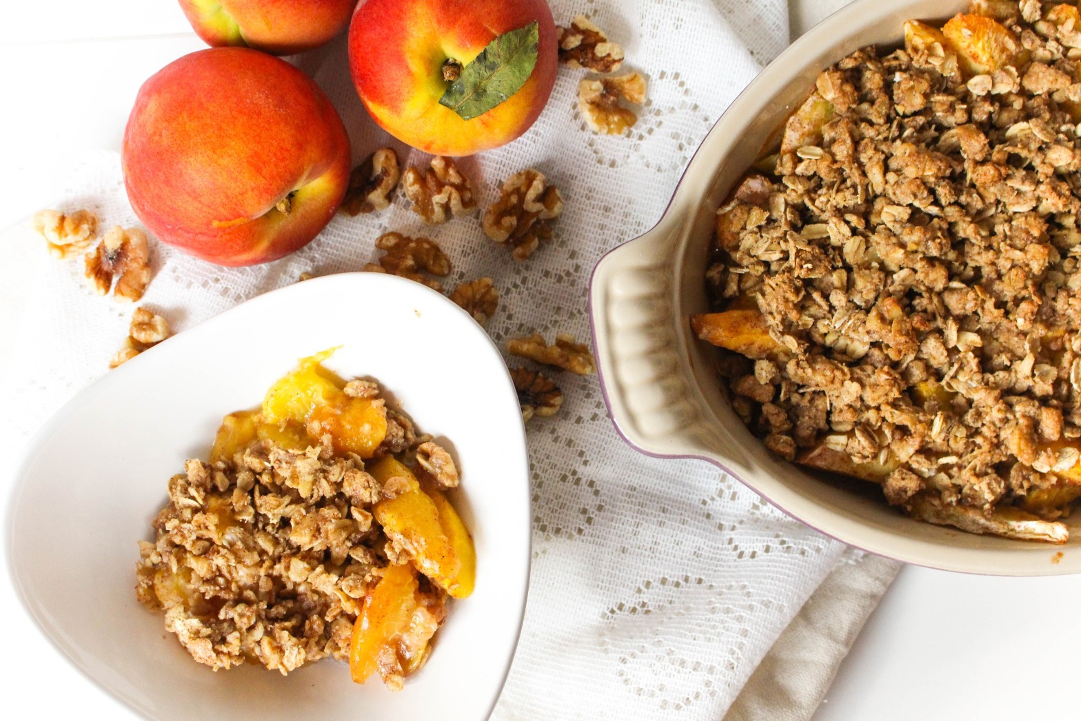 Peach Walnut Crisp via RDelicious Kitchen @rdkitchen