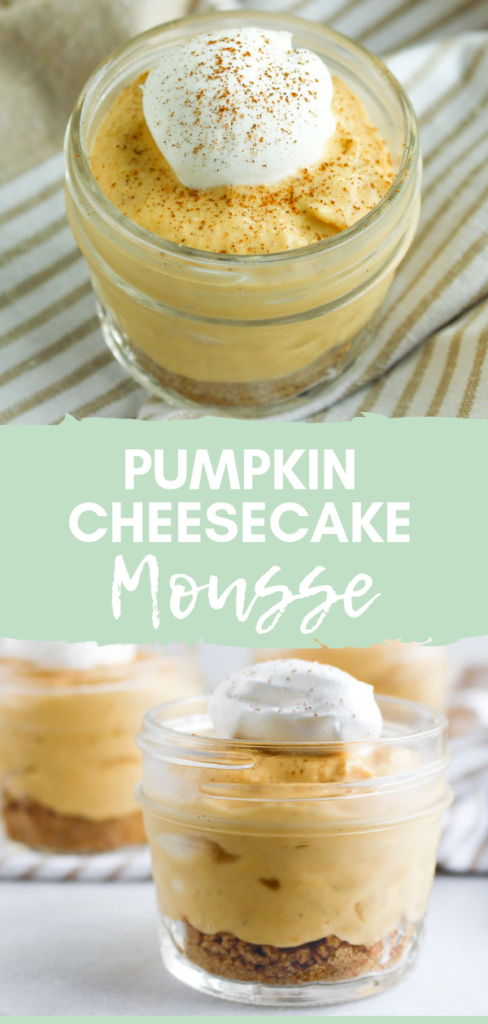 Pumpkin Cheesecake Mousse via Chef Julie Harrington, RD @ChefJulie_RD #pumpkin #mousse #dessert #tofu