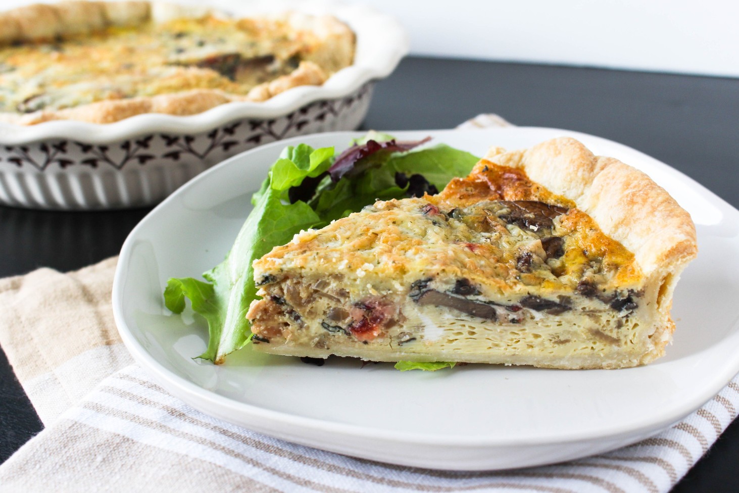 Swiss Chard and Mushroom Quiche Story