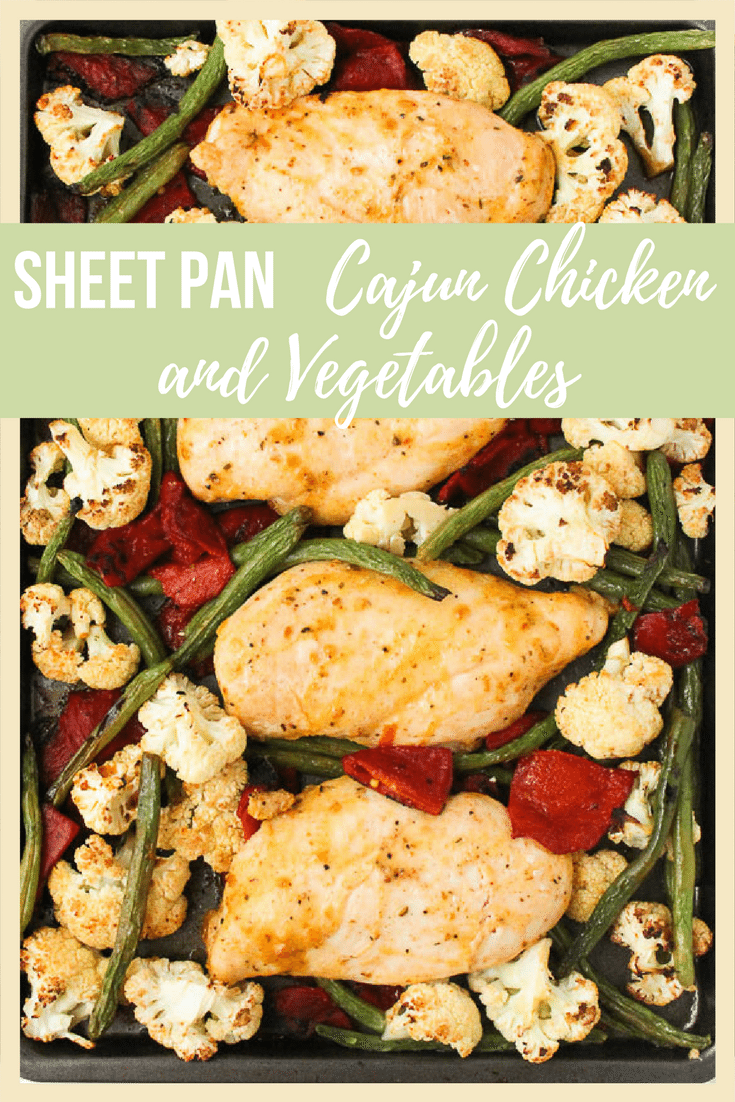 Sheet Pan Cajun Chicken and Vegetables via RDelicious Kitchen @RD_Kitchen