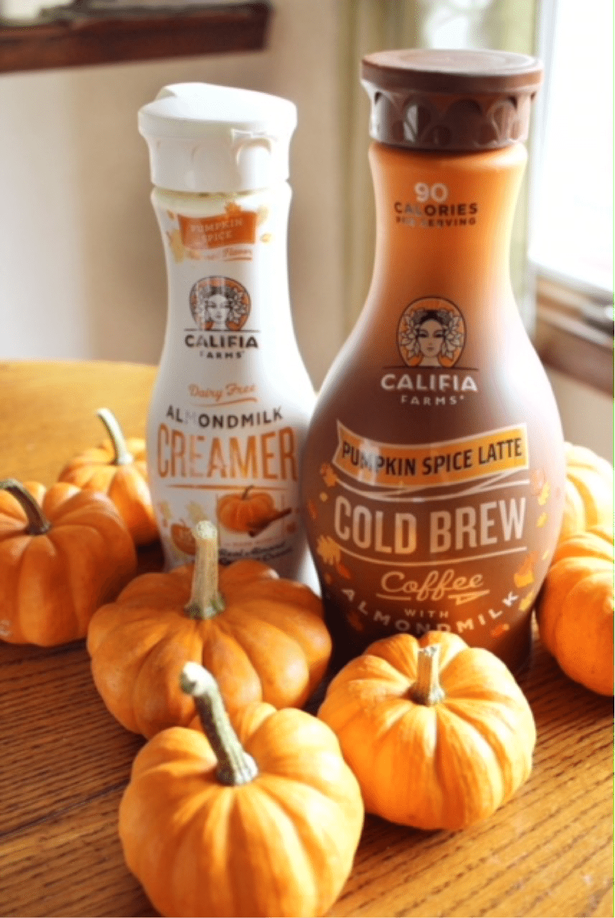 Califia Farm Pumpkin Spice Latte Cold Brew.