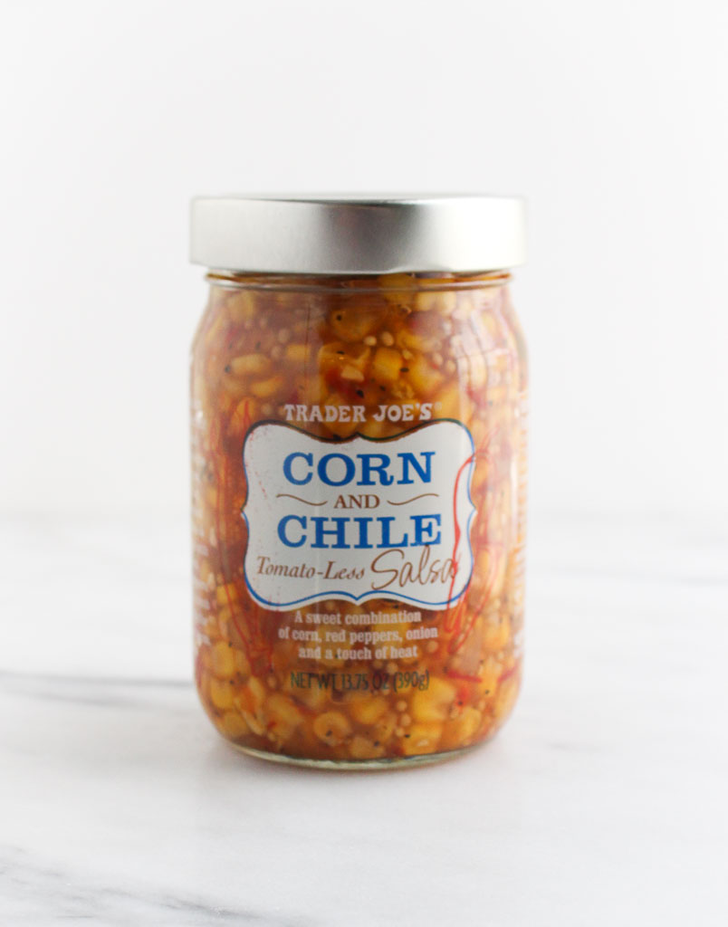 Grocery Store Finds from a Registered Dietitians via RDelicious Kitchen @RD_Kitchen #rdchat #rdapproved #wellness #supermarket #grocery #healthy #dietitian Trader Joe's Corn and Chile Salsa #traderjoes