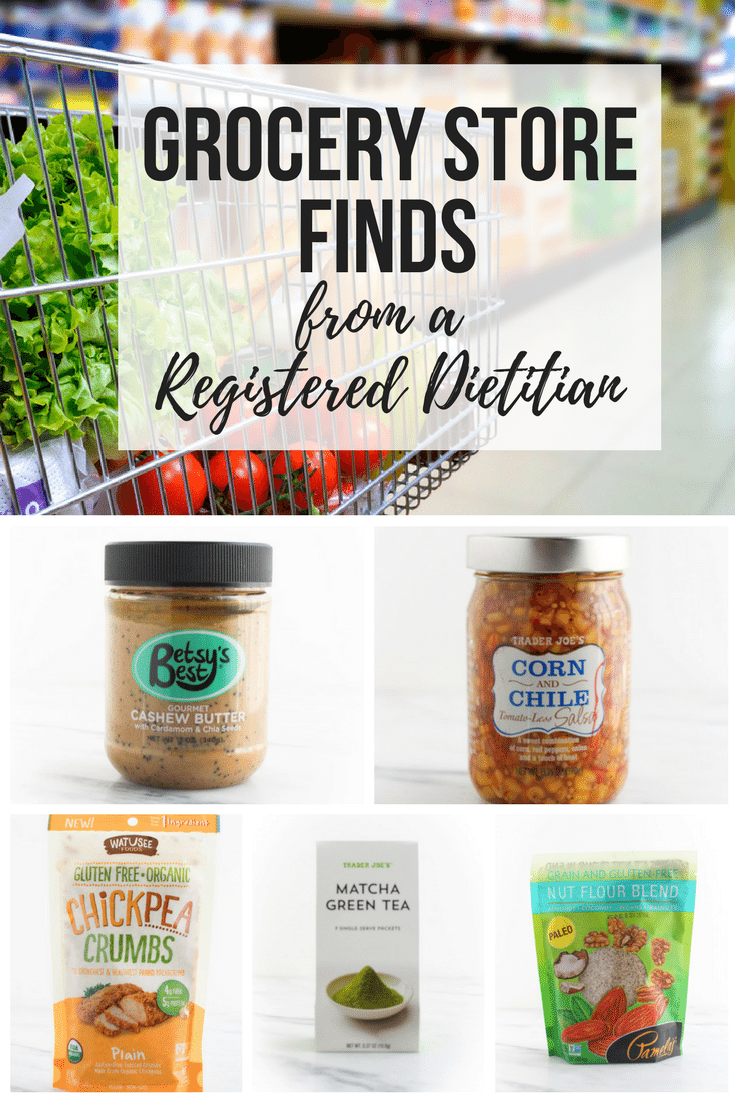 Grocery Store Finds from a Registered Dietitians via RDelicious Kitchen @RD_Kitchen #rdchat #rdapproved #wellness #supermarket #grocery #healthy #dietitian #plantbased #glutenfree #salsa #protein #lowcarb #nuts #matcha