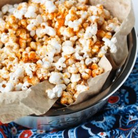 Savory Cheesy Popcorn in bowl