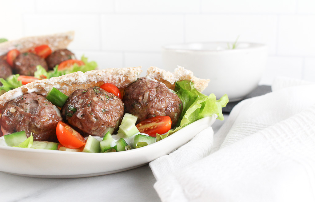 Greek-Style Lamb Pita with Tzatziki Sauce