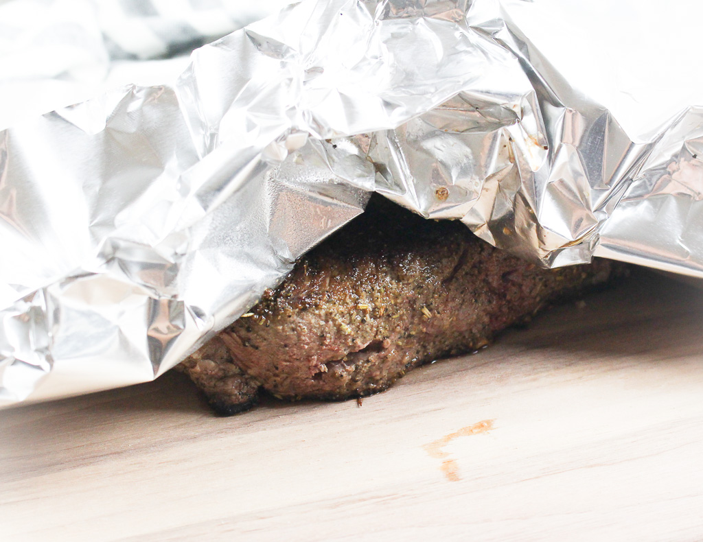tenting a steak in foil