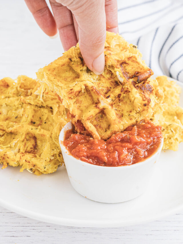 Spaghetti Squash Waffle Grilled Cheese